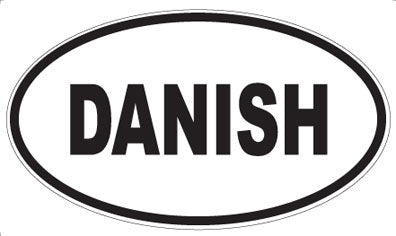 DANISH - Oval Sticker