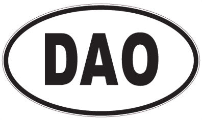 DAO - 3 Letter Initials Oval Sticker