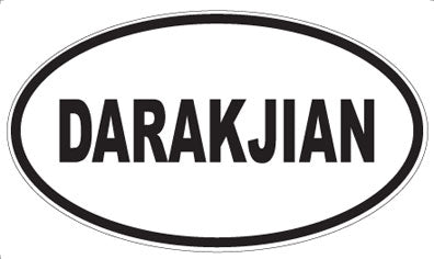 DARAKJIAN - Oval Sticker