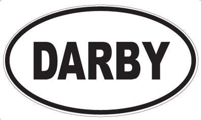 DARBY - Oval Sticker