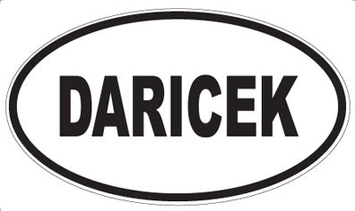 DARICEK - Oval Sticker