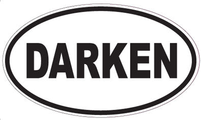 DARKEN - Oval Sticker