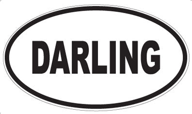DARLING - Oval Sticker