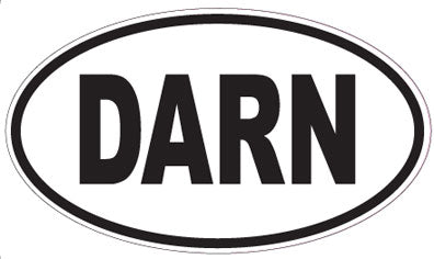DARN - Oval Sticker