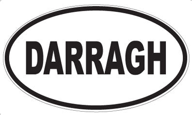 DARRAGH - Oval Sticker
