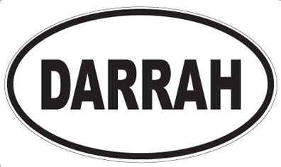 DARRAH - Oval Sticker