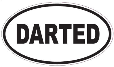 DARTED - Oval Sticker