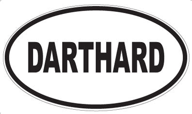 DARTHARD - Oval Sticker