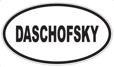 DASCHOFSKY - Oval Sticker