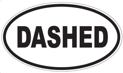 DASHED - Oval Sticker