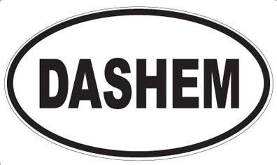 DASHEM - Oval Sticker
