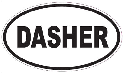 DASHER - Oval Sticker