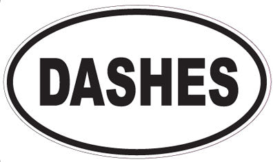 DASHES - Oval Sticker