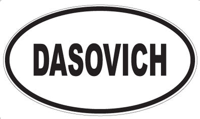 DASOVICH - Oval Sticker