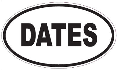 DATES - Oval Magnet