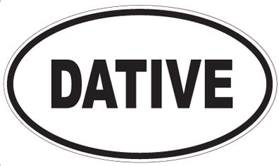 DATIVE - Oval Sticker