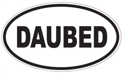 DAUBED - Oval Sticker