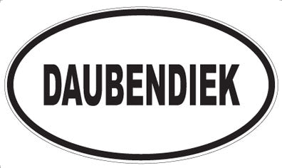 DAUBENDIEK - Oval Sticker