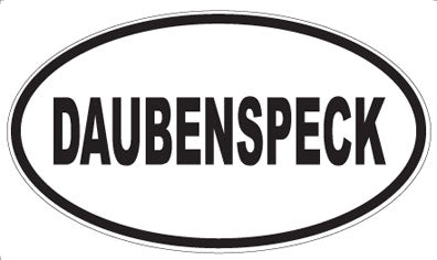 DAUBENSPECK - Oval Sticker