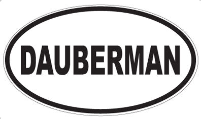 DAUBERMAN - Oval Sticker