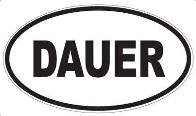 DAUER - Oval Magnet