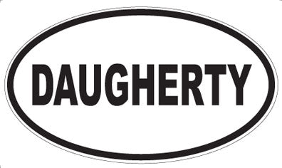 DAUGHERTY - Oval Sticker