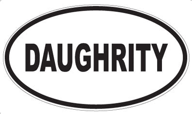 DAUGHRITY - Oval Sticker