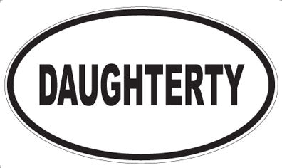 DAUGHTERTY - Oval Sticker