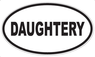 DAUGHTERY - Oval Sticker