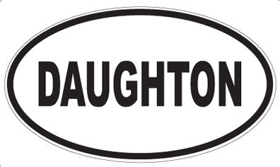 DAUGHTON - Oval Sticker