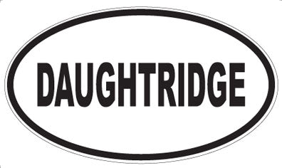 DAUGHTRIDGE - Oval Sticker