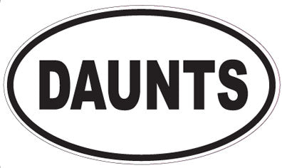 DAUNTS - Oval Sticker