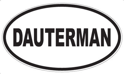 DAUTERMAN - Oval Sticker