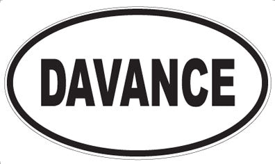 DAVANCE - Oval Sticker
