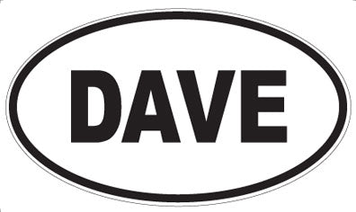 DAVE - Oval Sticker