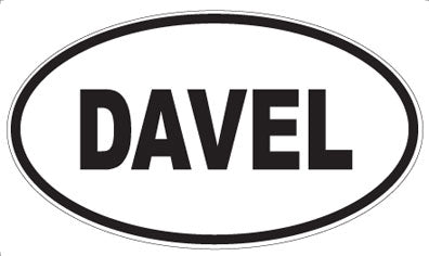 DAVEL - Oval Sticker
