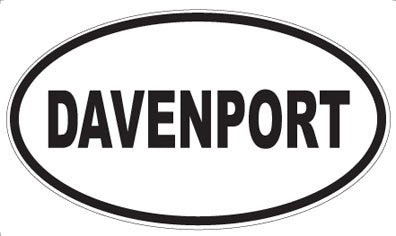 DAVENPORT - Oval Sticker