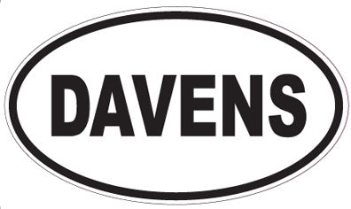 DAVENS - Oval Sticker