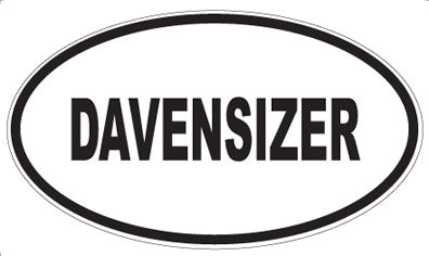 DAVENSIZER - Oval Sticker