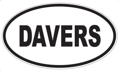 DAVERS - Oval Sticker