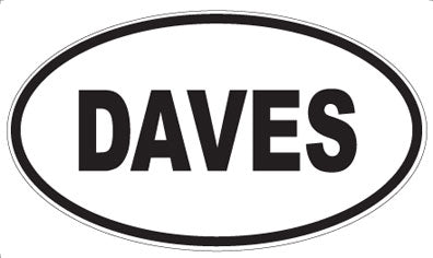 DAVES - Oval Sticker