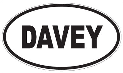 DAVEY - Oval Sticker