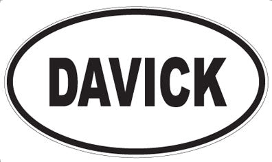 DAVICK - Oval Sticker