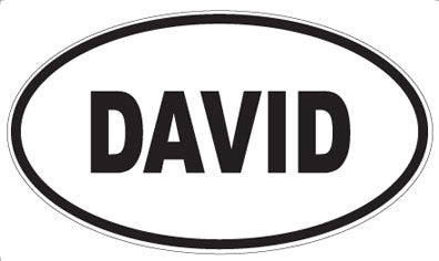 DAVID - Oval Sticker