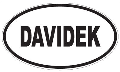 DAVIDEK - Oval Sticker