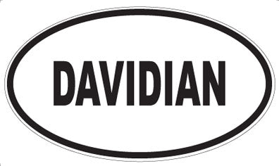 DAVIDIAN - Oval Sticker