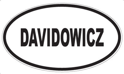DAVIDOWICZ - Oval Sticker