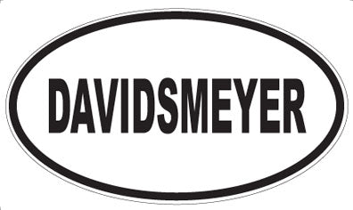 DAVIDSMEYER - Oval Sticker