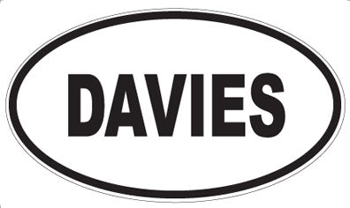DAVIES - Oval Sticker