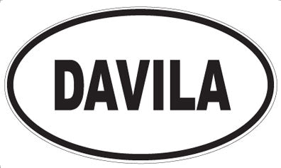 DAVILA - Oval Sticker